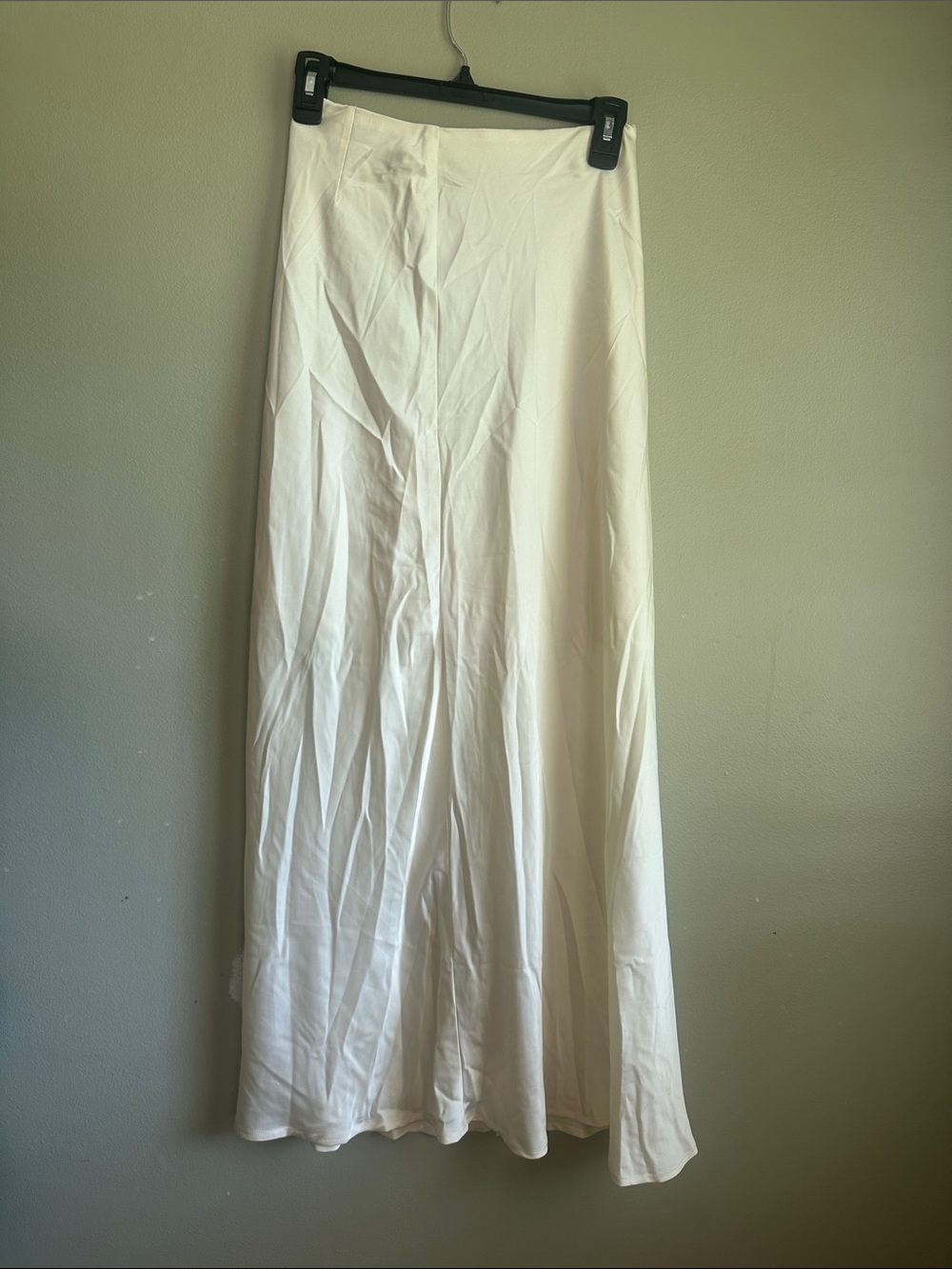 Women's White A-Line Maxi Skirt